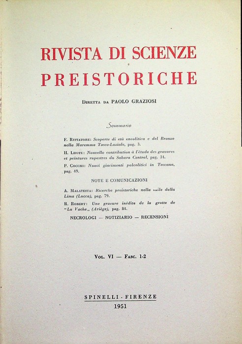 Rivista di scienze preistoriche: Vol. V - Fasc. 1-4.