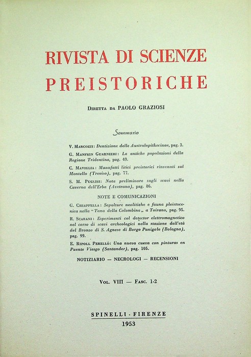 Rivista di scienze preistoriche: Vol. VI - Fasc. 3-4.