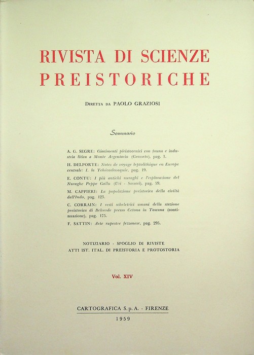 Rivista di scienze preistoriche: Vol. XIV (1959).