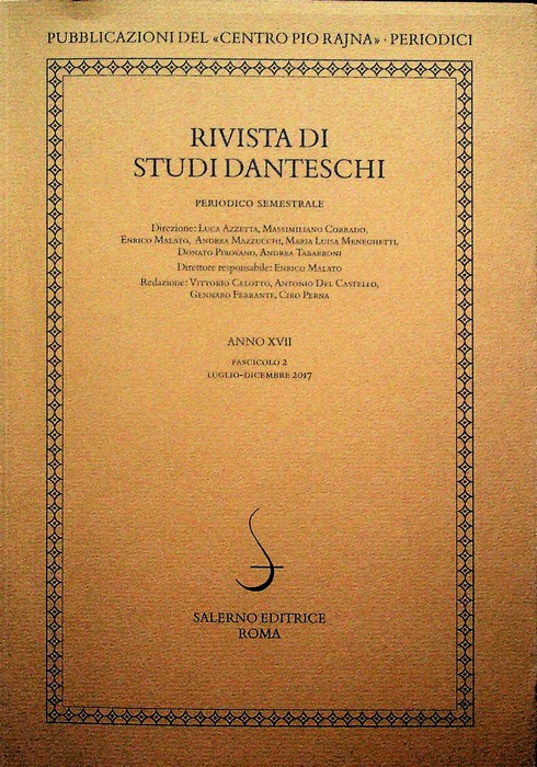 Rivista di studi danteschi: Anno XVII - Fascicolo 2 (luglio-dicembre …