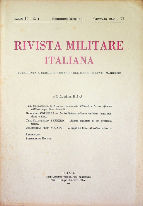 Rivista militare italiana: A. II - N. 1 (gennaio 1928).