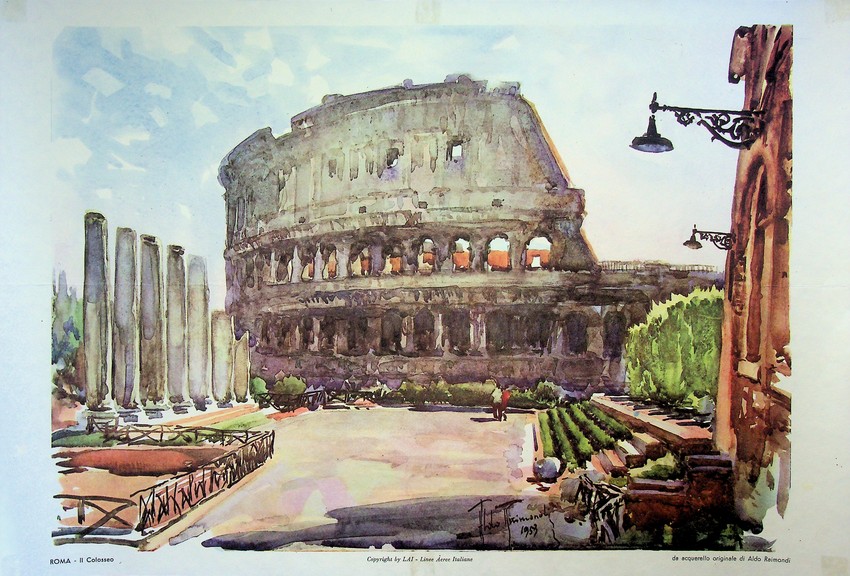ROMA - Via dei fori imperiali ed il Colosseo.