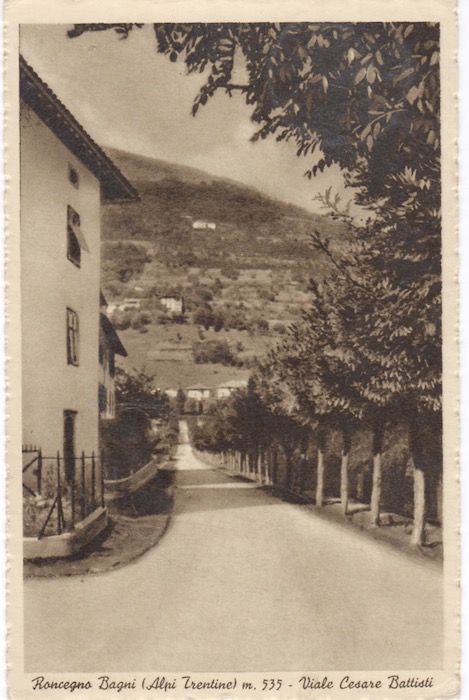 Roncegno Bagni (Alpi Trentine) m. 535 - Viale Cesare Battisti.