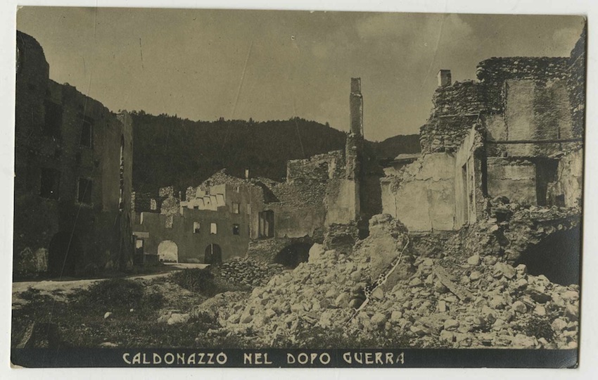 Rovine della guerra a Caldonazzo.