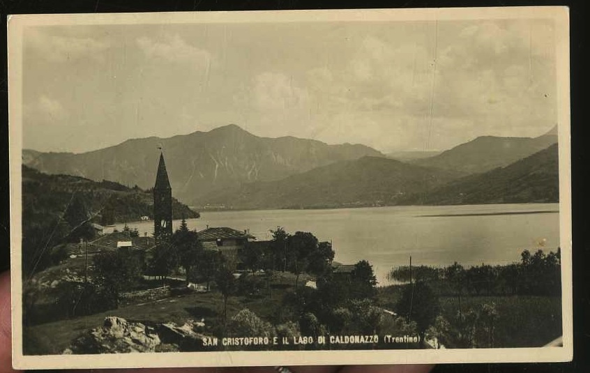 San Cristoforo e il Lago di Caldonazzo (Trentino).