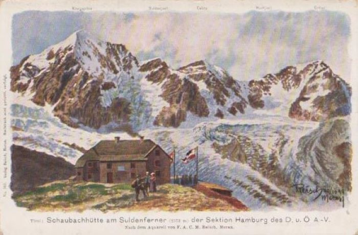 Schaubachhutte am Sulderferner (2573m) der Sektion Hamburg des D. O …