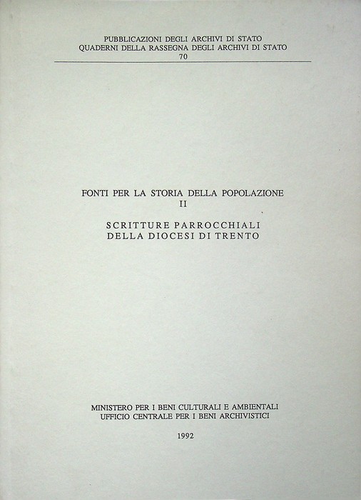 Scritture parrocchiali della diocesi di Trento.