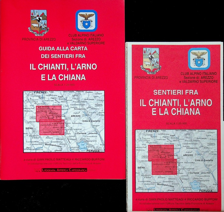 Sentieri fra il Chianti, l'Ano e la Chiana: scala 1:25000 …