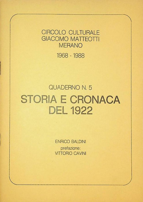 Storia e cronaca del 1922