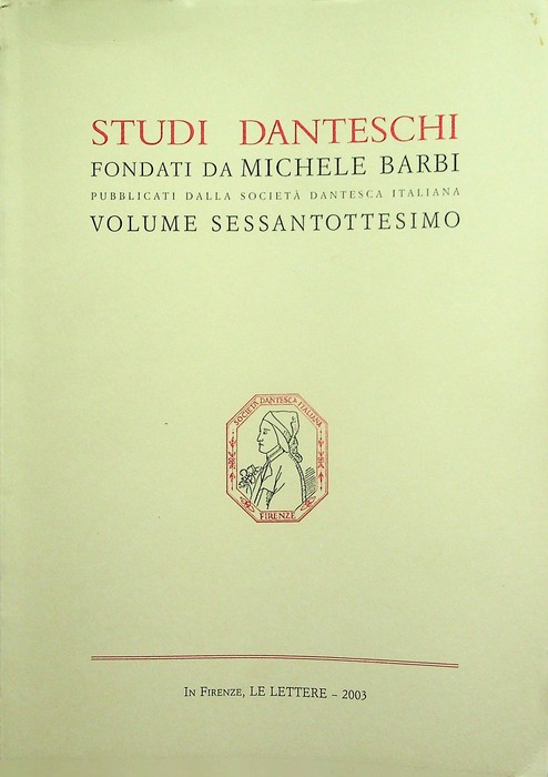 Studi danteschi: volume 68.