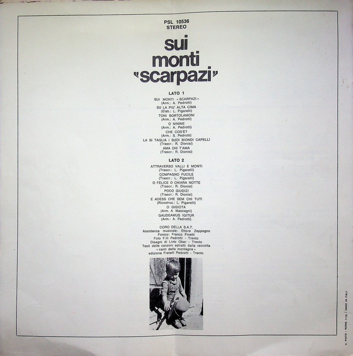 Sui monti Scarpazi: Coro SAT.