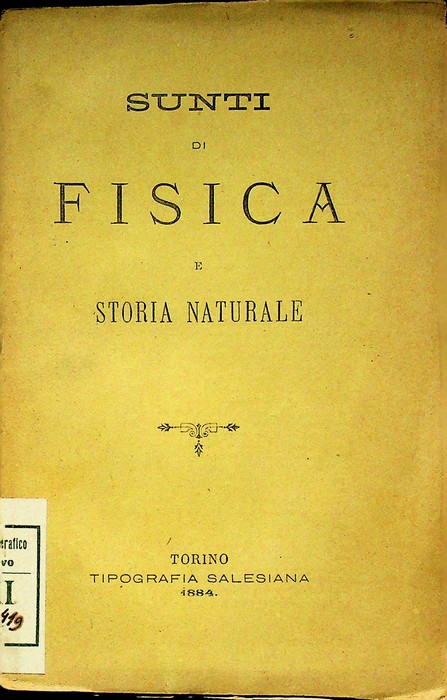 Sunti di fisica e storia naturale.