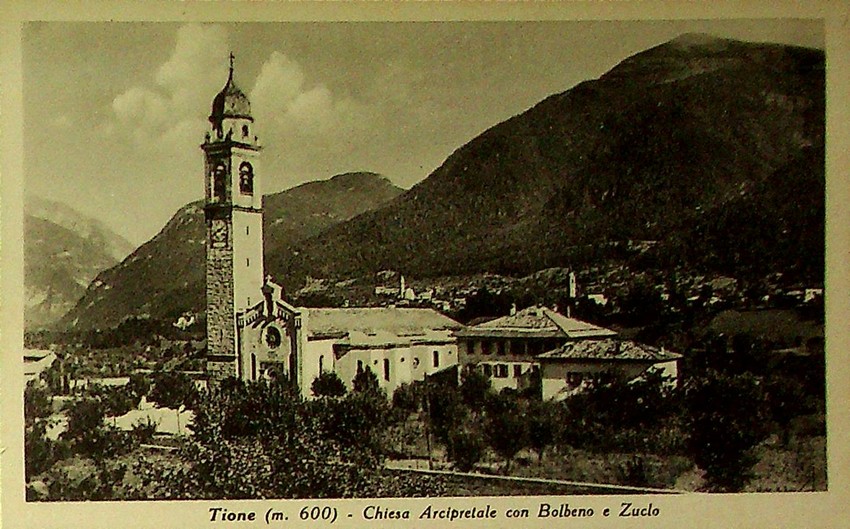 Tione (m. 600) - Chiesa Arcipretale con Bolbeno e Zuclo.