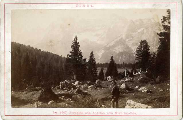 Tirol: 2667. Sorapiss und Anteleao vom Misurina-See.