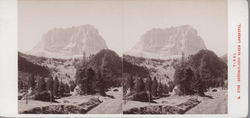 Tirol, GrÃ¶dner-Joch gegen Langkofel, N: 2768.