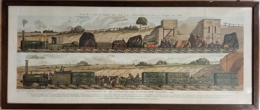 Travelling on the Liverpool and Manchester Railway, 1831. Plate, III …