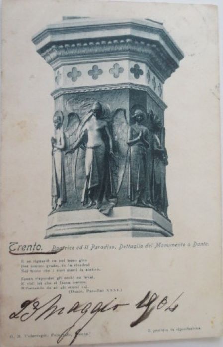 Trento - Beatrice e il Paradiso, dettaglio del Monumento a …
