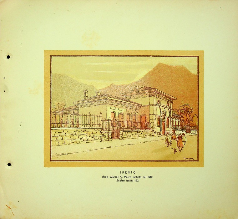 Trento. Asilo infantile S. Marco istituito nel 1910. Scolari iscritti …