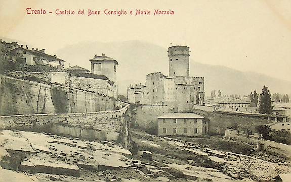 Trento. Castello del Buon Consiglio e Monte Marzola.