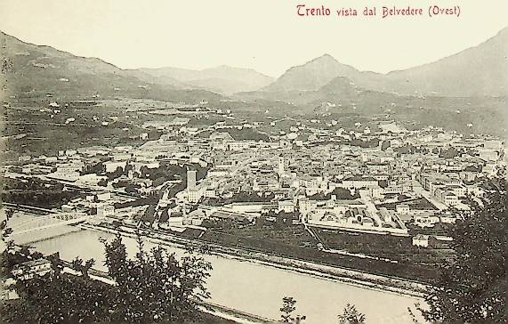 Trento vista dal Belvedere (Ovest).