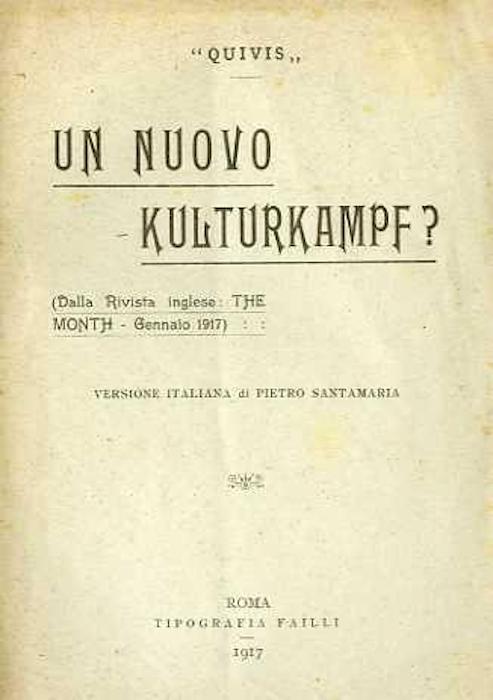 Un nuovo Kulturkampf?