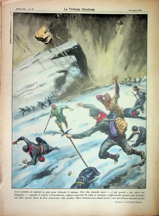 Una comitiva di studenti in gita stava visitando il vulcano …