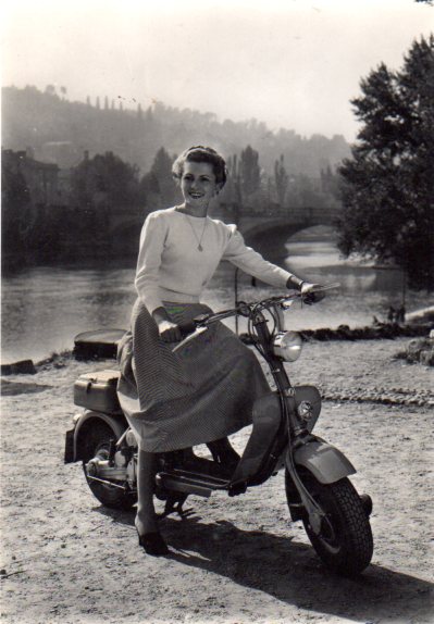 Vera fotografia pubblicitaria della Lambretta.