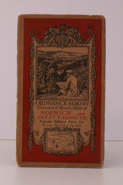 Ordnance Survey Contoured Road Map of Norwich and Great Yarmouth. …