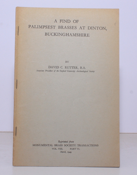 A Find of Palimpsest Brasses at Dinton, Buckinghamshire. NEAR FINE …