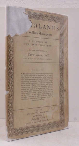Coriolanus. A Facsimile of the First Folio Text. With an …