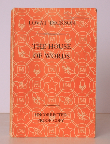 The House of Words. [An Autobiography]. EXCISED PROOF COPY