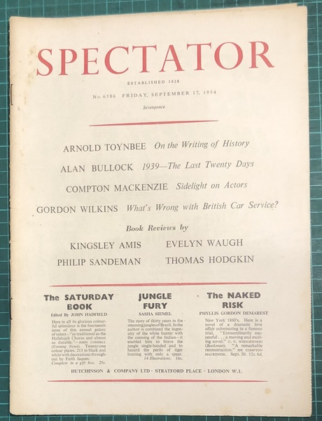 'Another and Better Ruskin' [review in] Spectator No. 6586. September …