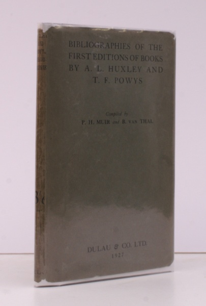 Bibliographies of the First Editions of Books by Aldous Huxley …