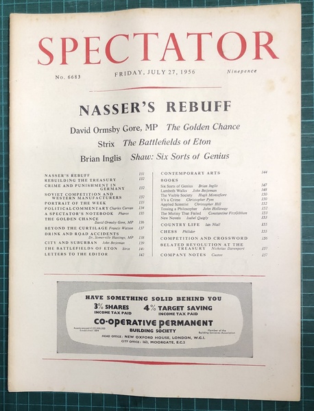 'City & Suburban' [in] Spectator No. 6683. July 27 1956. …