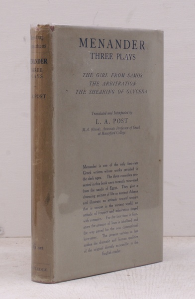 Broadway Translations. Menander. Three Plays. The Girl from Samos. The …