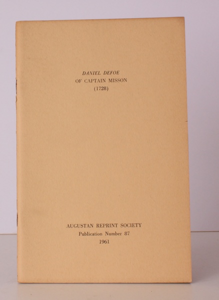 Of Captain Misson (1728). Introduction by Maximilian E. Novak. [Facsimile …