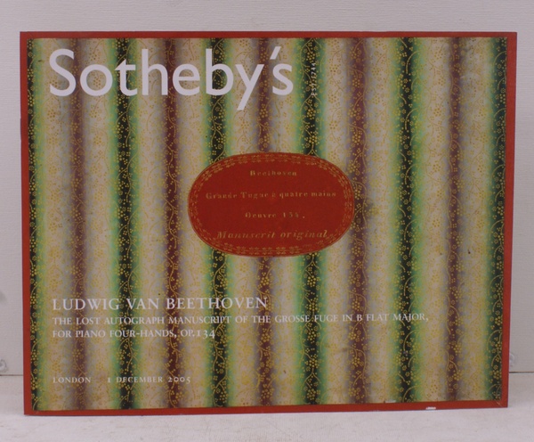 [Sale Catalogue of] The Lost Autograph Manuscript of the Grosse …