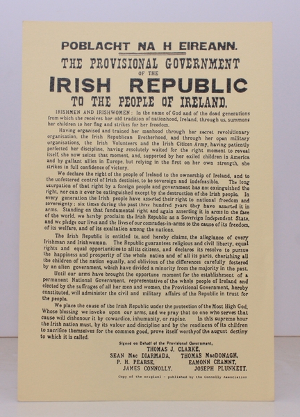Poblacht na h Eireann. [Facsimile reissue.] PROCLAMATION OF THE IRISH …