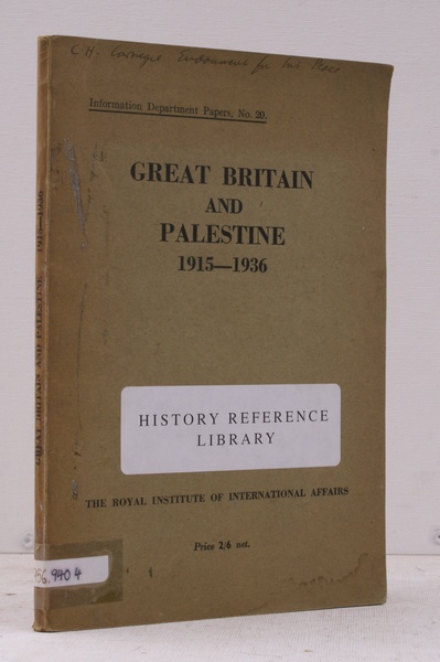 Great Britain and Palestine 1915-1936. BRIGHT, CLEAN COPY IN ORIGINAL …