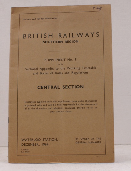 Supplement No. 3 to the Sectional Appendix to the Working …