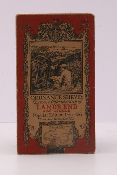 Ordnance Survey Contoured Road Map of Land's End and Lizard. …