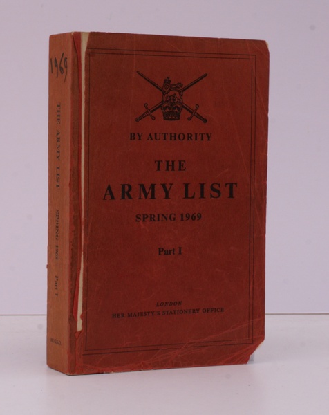 The Army List. Spring 1969. Part I. BRIGHT, CLEAN COPY