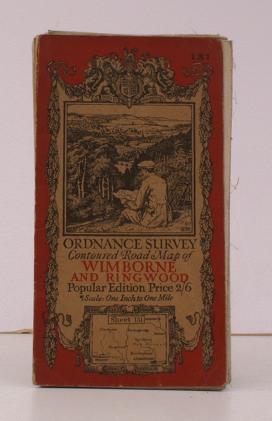 Ordnance Survey Contoured Road Map of Wimborne and Ringwood. Sheet …