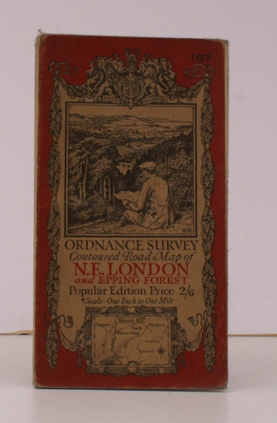 Ordnance Survey Contoured Road Map of N.E. London and Epping …