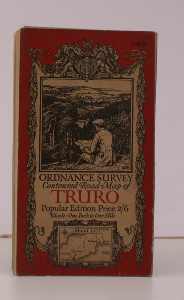 Ordnance Survey Contoured Road Map of Truro and St. Austell. …