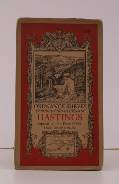 Ordnance Survey Contoured Road Map of Hastings. Sheet 135. Scale: …