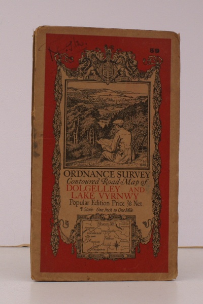 Ordnance Survey Contoured Road Map of Dolgelley and Lake Vwynwy. …