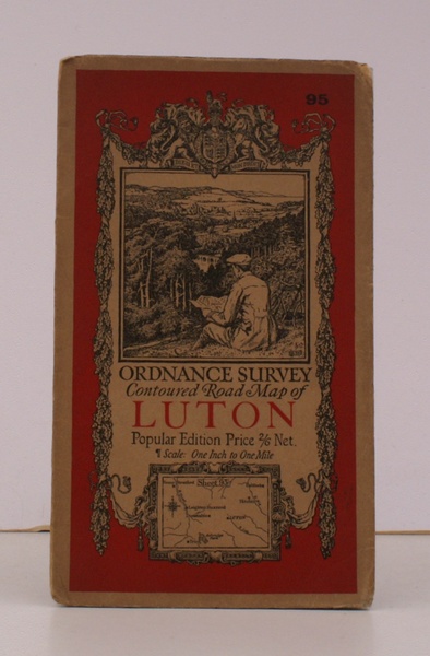 Ordnance Survey Contoured Road Map of Luton. Sheet 95. Scale: …