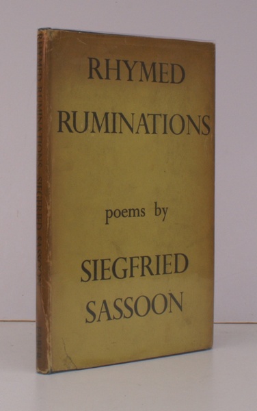 Rhymed Ruminations. [First Trade Edition]. BRIGHT COPY IN UNCLIPPED DUSTWRAPPER