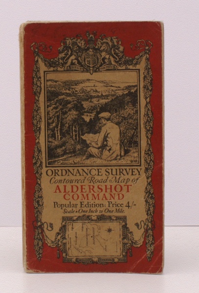 Ordnance Survey Contoured Road Map of Aldershot Command. Popular Edition. …